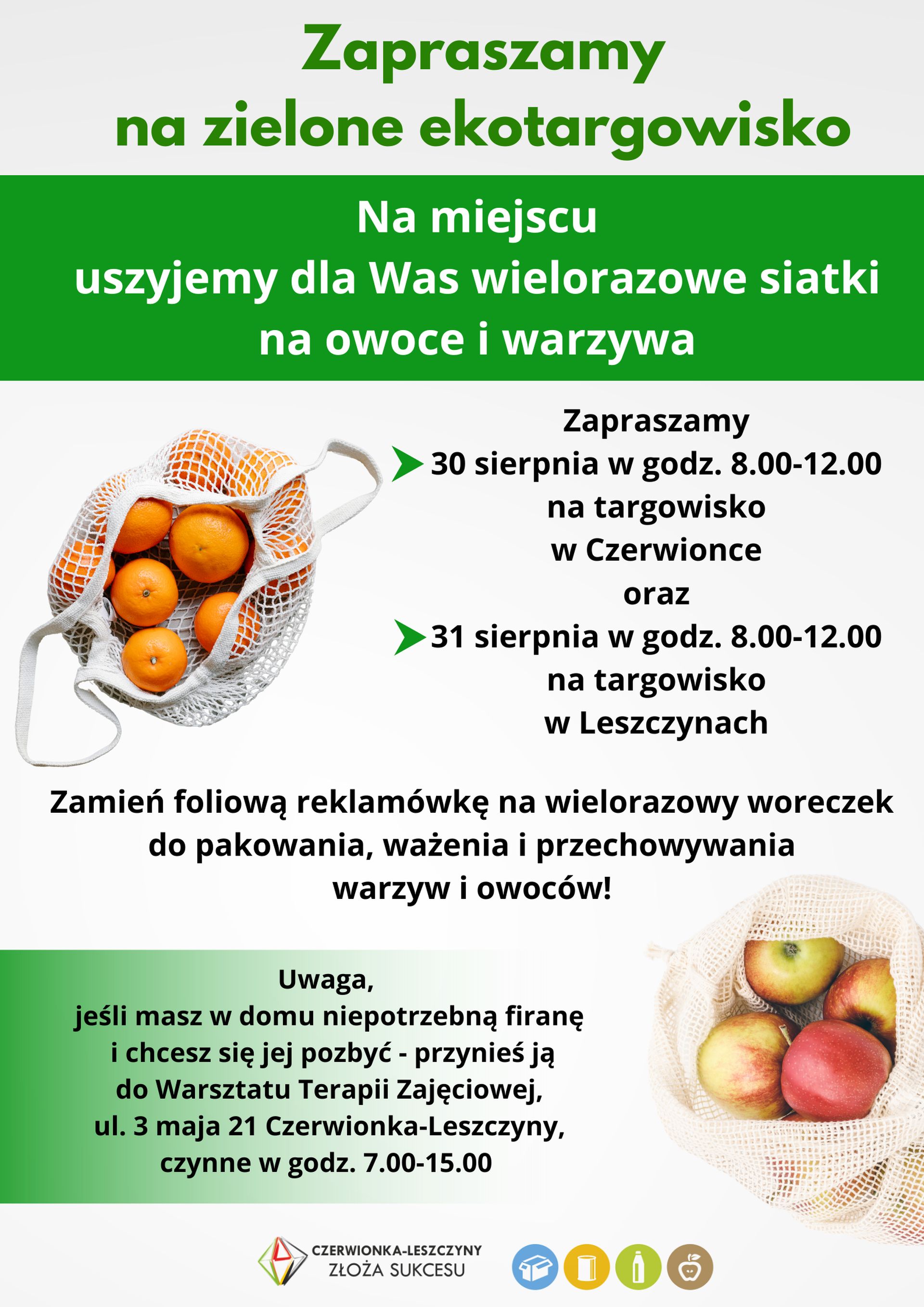 Zielone ekotargowisko - plakat Zielone ekotargowisko - plakat